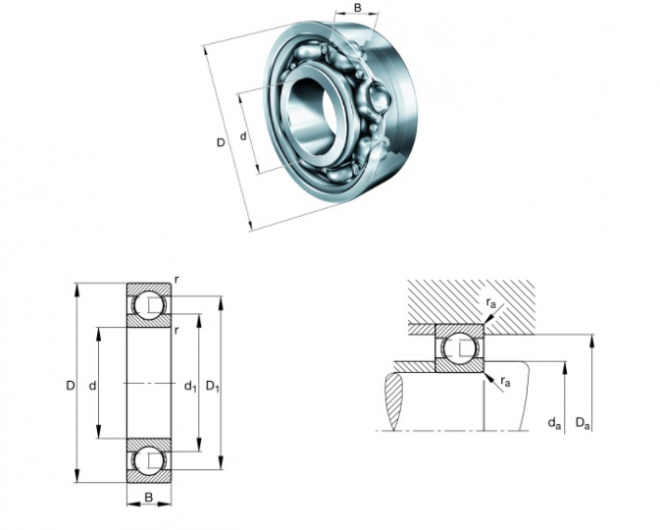 6208 bearing hot sale dimensions